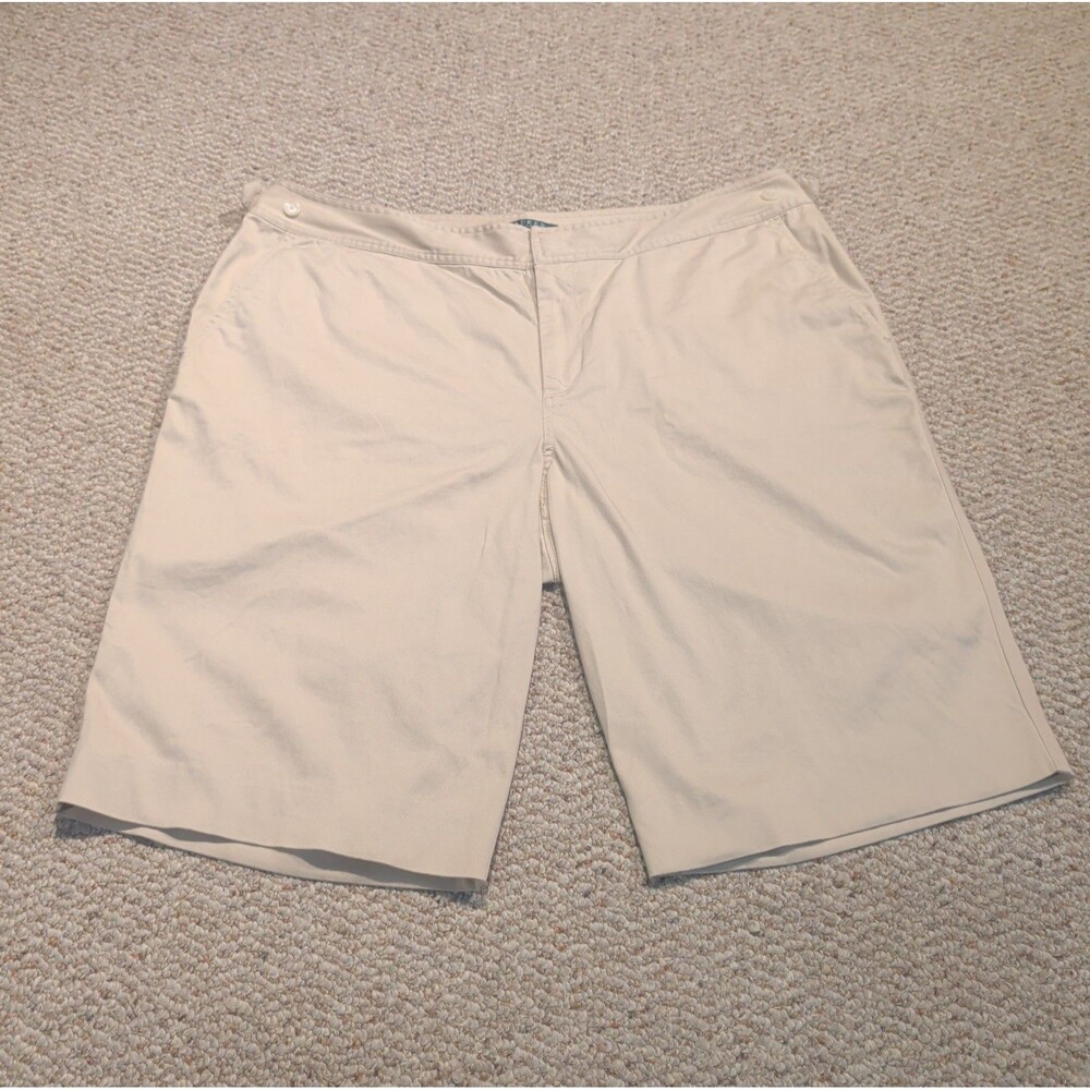 Lauren Ralph Lauren Chino Shorts Womens 18W Khaki Preppy Classic